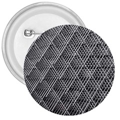 Grid Wire Mesh Stainless Rods Metal 3  Buttons by artworkshop