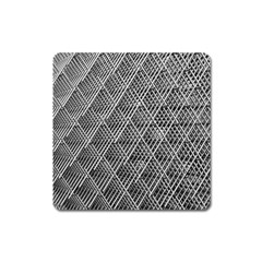 Grid Wire Mesh Stainless Rods Metal Square Magnet by artworkshop