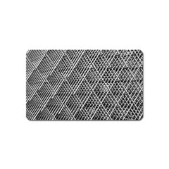 Grid Wire Mesh Stainless Rods Metal Magnet (name Card) by artworkshop