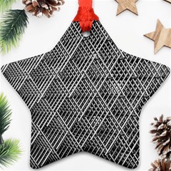 Grid Wire Mesh Stainless Rods Metal Star Ornament (two Sides) by artworkshop