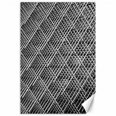 Grid Wire Mesh Stainless Rods Metal Canvas 24  X 36  by artworkshop