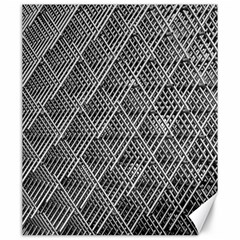 Grid Wire Mesh Stainless Rods Metal Canvas 20  X 24  by artworkshop