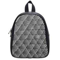 Grid Wire Mesh Stainless Rods Metal School Bag (small) by artworkshop