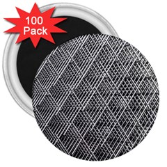 Grid Wire Mesh Stainless Rods Metal 3  Magnets (100 Pack) by artworkshop