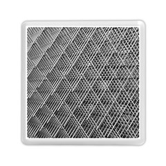 Grid Wire Mesh Stainless Rods Metal Memory Card Reader (square) by artworkshop