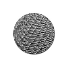 Grid Wire Mesh Stainless Rods Metal Magnet 3  (round) by artworkshop