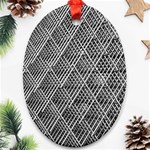 Grid Wire Mesh Stainless Rods Metal Oval Ornament (Two Sides) Back