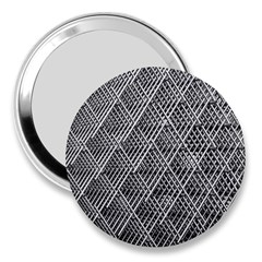 Grid Wire Mesh Stainless Rods Metal 3  Handbag Mirrors by artworkshop