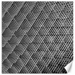 Grid Wire Mesh Stainless Rods Metal Canvas 16  X 16  by artworkshop