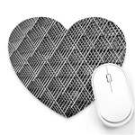 Grid Wire Mesh Stainless Rods Metal Heart Mousepads Front