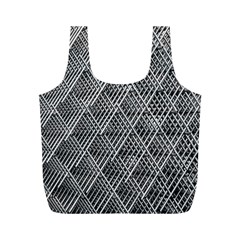 Grid Wire Mesh Stainless Rods Metal Full Print Recycle Bag (m)