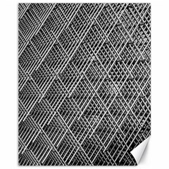 Grid Wire Mesh Stainless Rods Metal Canvas 11  X 14  by artworkshop