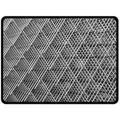 Grid Wire Mesh Stainless Rods Metal Fleece Blanket (large)  by artworkshop