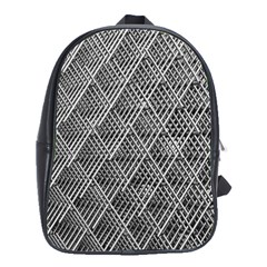 Grid Wire Mesh Stainless Rods Metal School Bag (large) by artworkshop