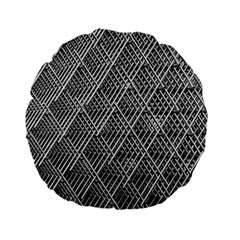 Grid Wire Mesh Stainless Rods Metal Standard 15  Premium Round Cushions by artworkshop