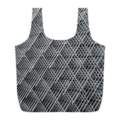 Grid Wire Mesh Stainless Rods Metal Full Print Recycle Bag (l) by artworkshop