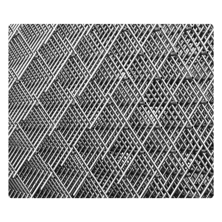 Grid Wire Mesh Stainless Rods Metal Double Sided Flano Blanket (Small) 