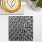 Grid Wire Mesh Stainless Rods Metal UV Print Square Tile Coaster  Front