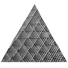 Grid Wire Mesh Stainless Rods Metal Wooden Puzzle Triangle by artworkshop