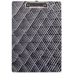 Grid Wire Mesh Stainless Rods Metal A4 Clipboard by artworkshop