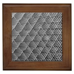 Grid Wire Mesh Stainless Rods Metal Framed Tile by artworkshop