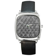 Grid Wire Mesh Stainless Rods Metal Square Metal Watch by artworkshop