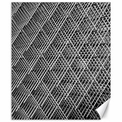 Grid Wire Mesh Stainless Rods Metal Canvas 8  X 10  by artworkshop