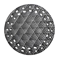 Grid Wire Mesh Stainless Rods Metal Ornament (round Filigree) by artworkshop