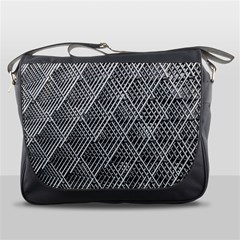 Grid Wire Mesh Stainless Rods Metal Messenger Bag by artworkshop