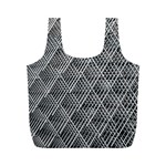 Grid Wire Mesh Stainless Rods Metal Full Print Recycle Bag (M) Back