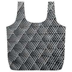 Grid Wire Mesh Stainless Rods Metal Full Print Recycle Bag (xl) by artworkshop