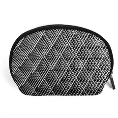 Grid Wire Mesh Stainless Rods Metal Accessory Pouch (large) by artworkshop