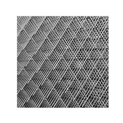 Grid Wire Mesh Stainless Rods Metal Square Satin Scarf (30  X 30 ) by artworkshop