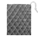 Grid Wire Mesh Stainless Rods Metal Drawstring Pouch (4XL) Front