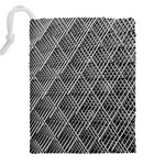 Grid Wire Mesh Stainless Rods Metal Drawstring Pouch (4XL) Back