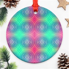 Infinity Circles Round Ornament (two Sides) by Thespacecampers