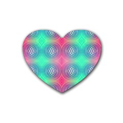 Infinity Circles Rubber Heart Coaster (4 Pack) by Thespacecampers