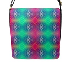 Infinity Circles Flap Closure Messenger Bag (l) by Thespacecampers