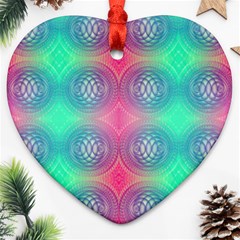 Infinity Circles Heart Ornament (two Sides) by Thespacecampers