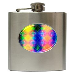 Inverted Circles Hip Flask (6 Oz) by Thespacecampers