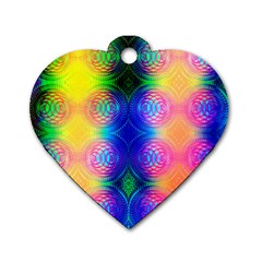 Inverted Circles Dog Tag Heart (two Sides) by Thespacecampers