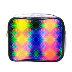 Inverted Circles Mini Toiletries Bag (one Side) by Thespacecampers