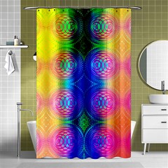 Inverted Circles Shower Curtain 48  X 72  (small)  by Thespacecampers