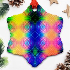 Inverted Circles Snowflake Ornament (two Sides) by Thespacecampers