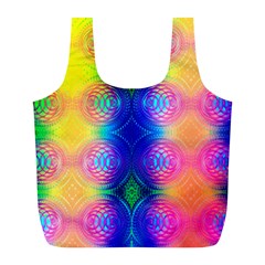 Inverted Circles Full Print Recycle Bag (l)