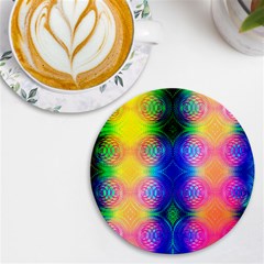 Inverted Circles Uv Print Round Tile Coaster by Thespacecampers