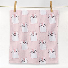 Fluffy Cat Pets Face Towel by artworkshop