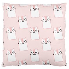 Fluffy Cat Pets Large Cushion Case (one Side) by artworkshop