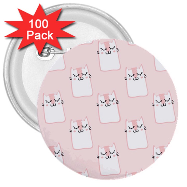 Fluffy Cat Pets 3  Buttons (100 pack) 