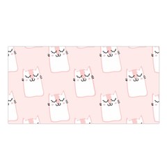 Fluffy Cat Pets Satin Shawl 45  X 80  by artworkshop